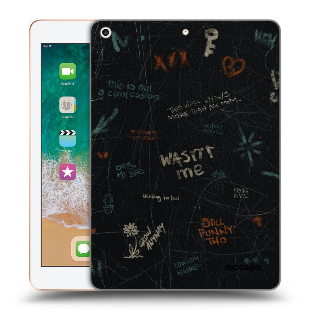 Picasee husă transparentă din silicon pentru Apple iPad 9.7" 2018 (6. gen) - CONFESSION