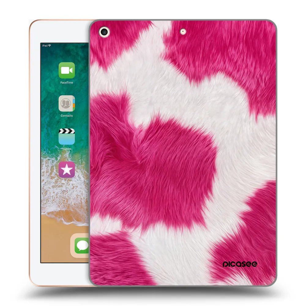 Picasee husă transparentă din silicon pentru Apple iPad 9.7" 2018 (6. gen) - Pink Moo