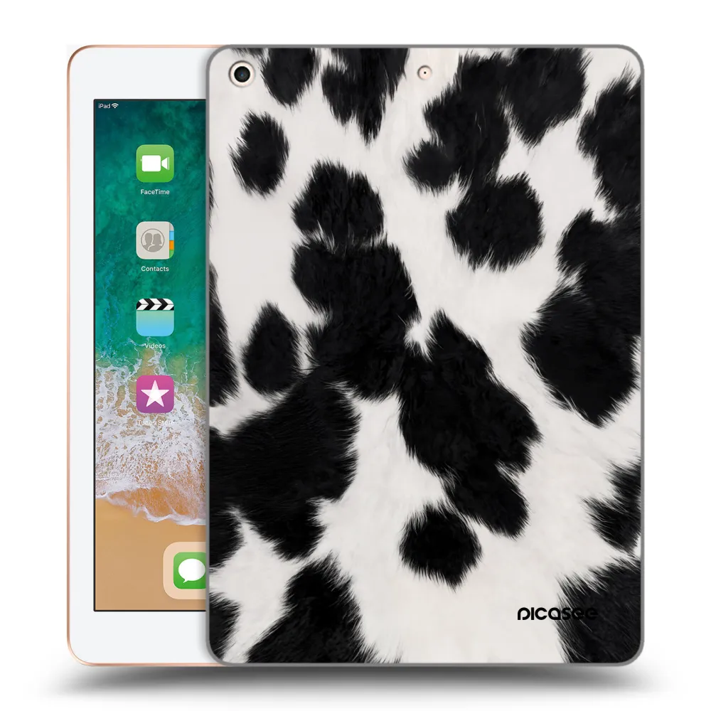 Picasee husă transparentă din silicon pentru Apple iPad 9.7" 2018 (6. gen) - Black Moo