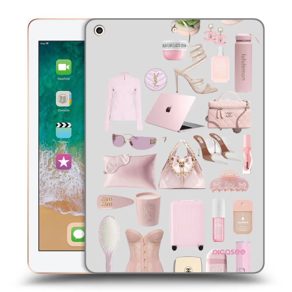 Picasee husă transparentă din silicon pentru Apple iPad 9.7" 2018 (6. gen) - Glam Babe