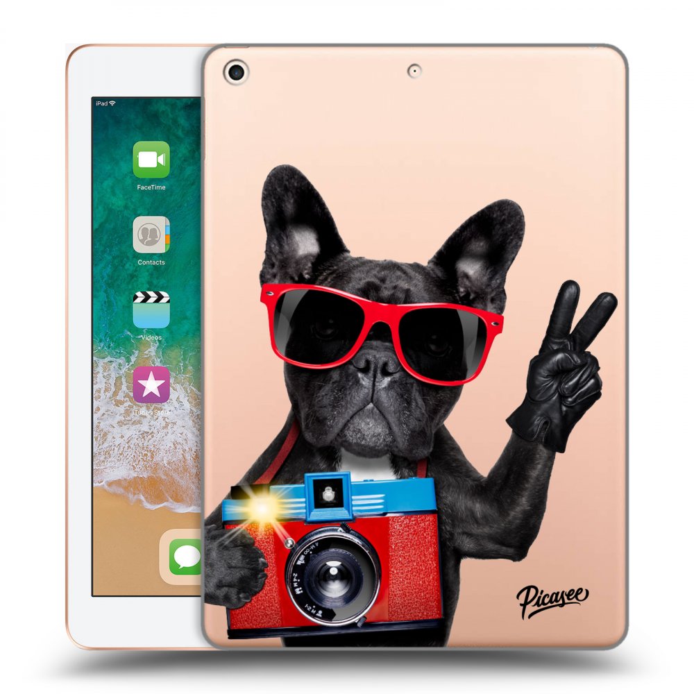Picasee husă transparentă din silicon pentru Apple iPad 9.7" 2018 (6. gen) - French Bulldog