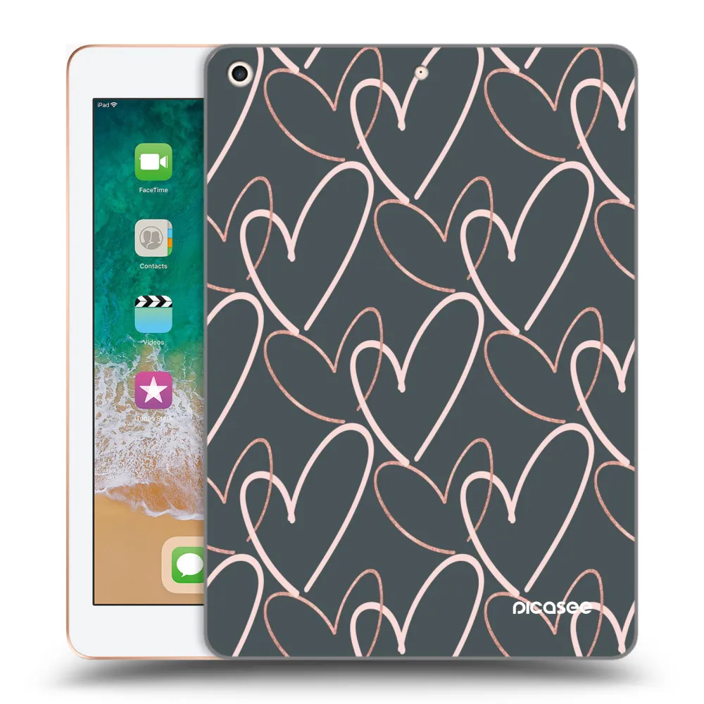 Picasee husă transparentă din silicon pentru Apple iPad 9.7" 2018 (6. gen) - Lots of love