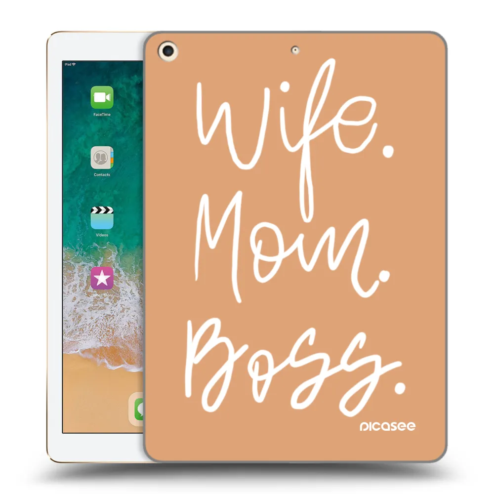 Picasee husă transparentă din silicon pentru Apple iPad 9.7" 2017 (5. gen) - Boss Mama