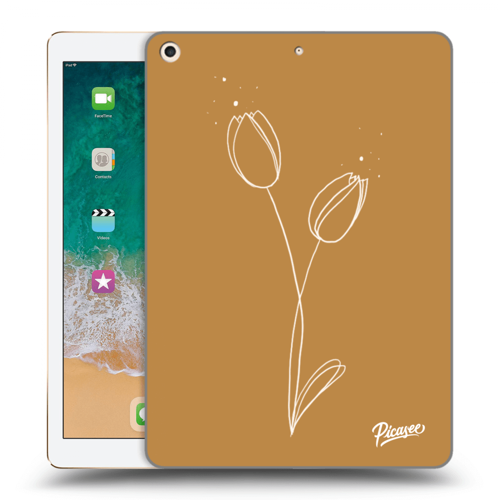Picasee husă transparentă din silicon pentru Apple iPad 9.7" 2017 (5. gen) - Tulips