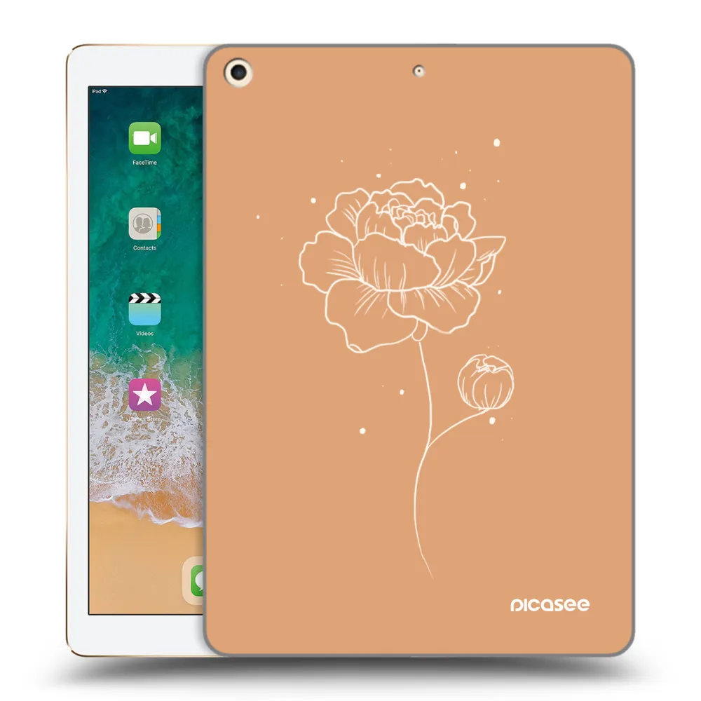 Picasee husă transparentă din silicon pentru Apple iPad 9.7" 2017 (5. gen) - Peonies