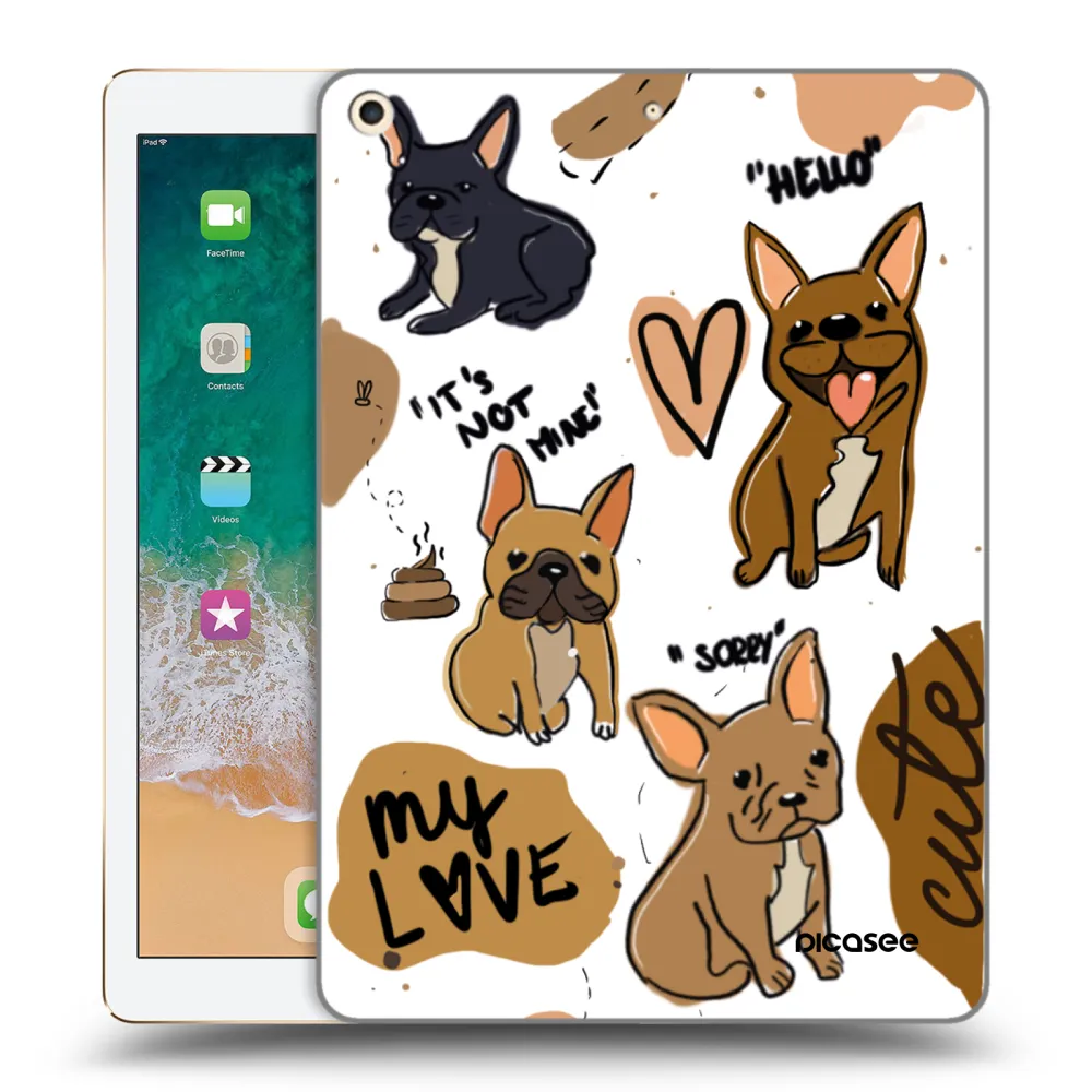 Picasee husă transparentă din silicon pentru Apple iPad 9.7" 2017 (5. gen) - Frenchies