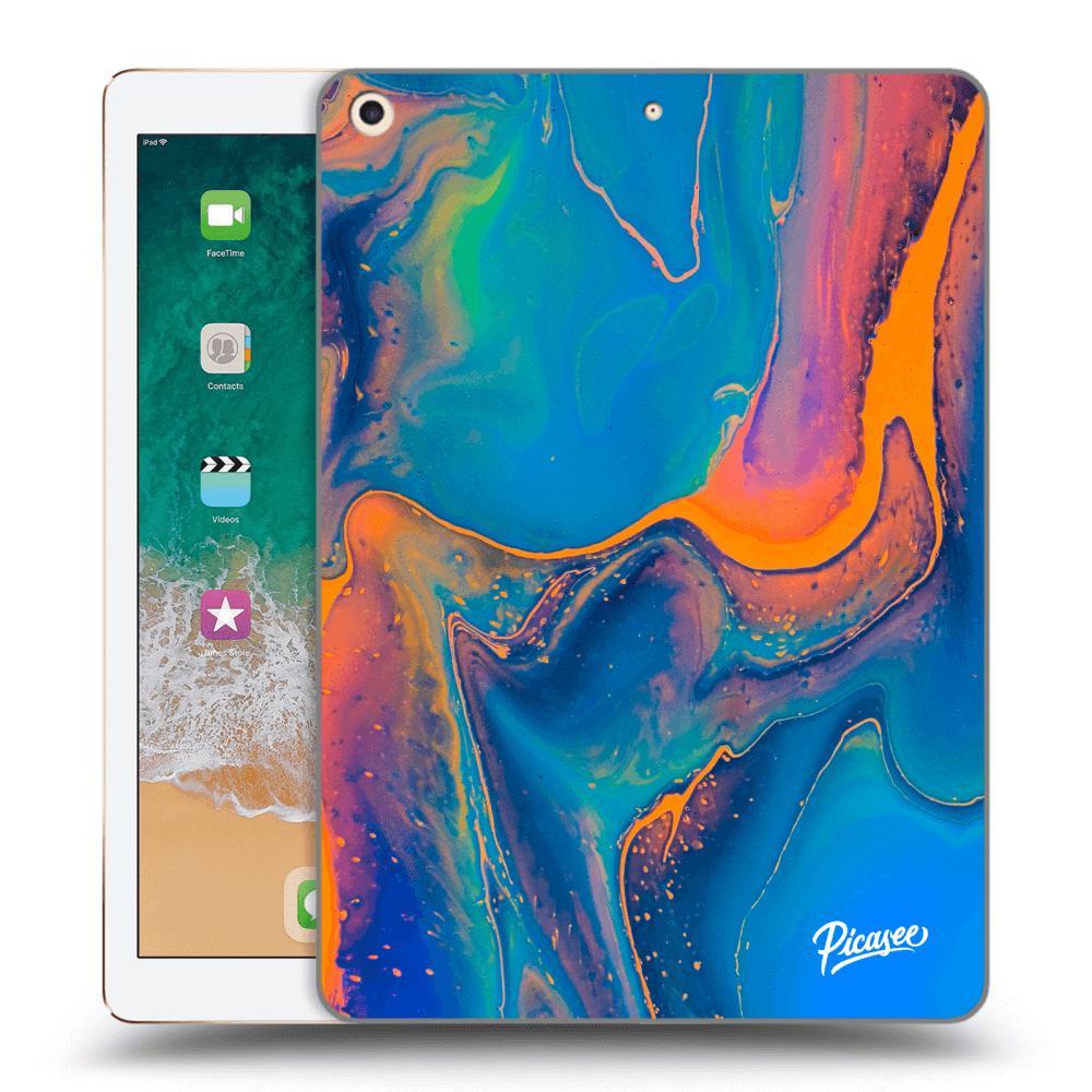 Picasee husă transparentă din silicon pentru Apple iPad 9.7" 2017 (5. gen) - Rainbow