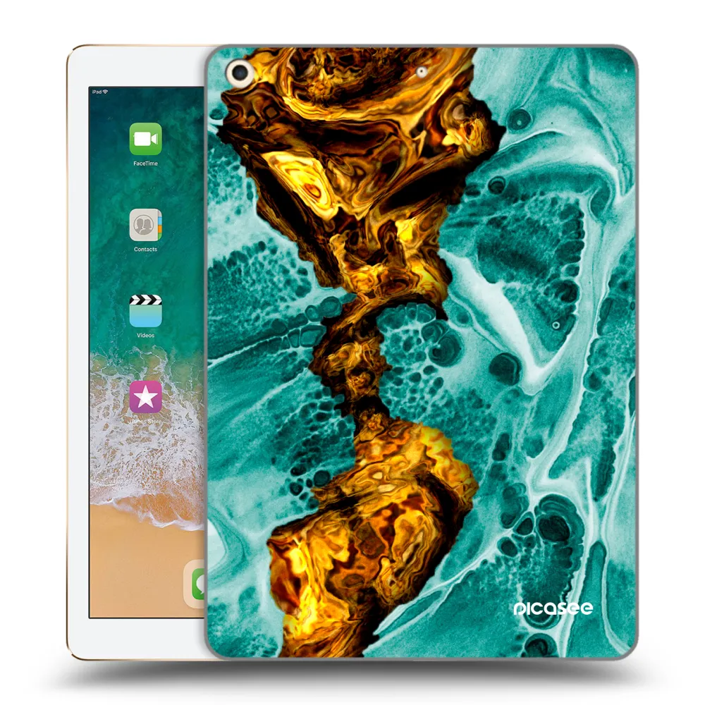 Picasee husă transparentă din silicon pentru Apple iPad 9.7" 2017 (5. gen) - Goldsky