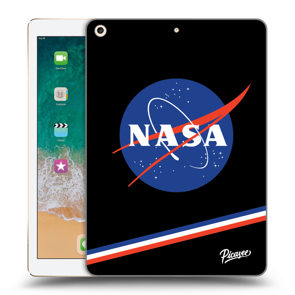 Picasee husă neagră din silicon pentru Apple iPad 9.7" 2017 (5. gen) - NASA Original