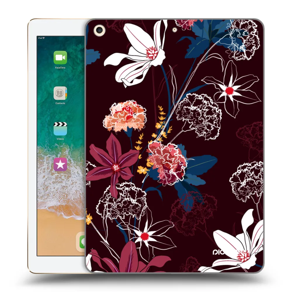Picasee husă transparentă din silicon pentru Apple iPad 9.7" 2017 (5. gen) - Dark Meadow