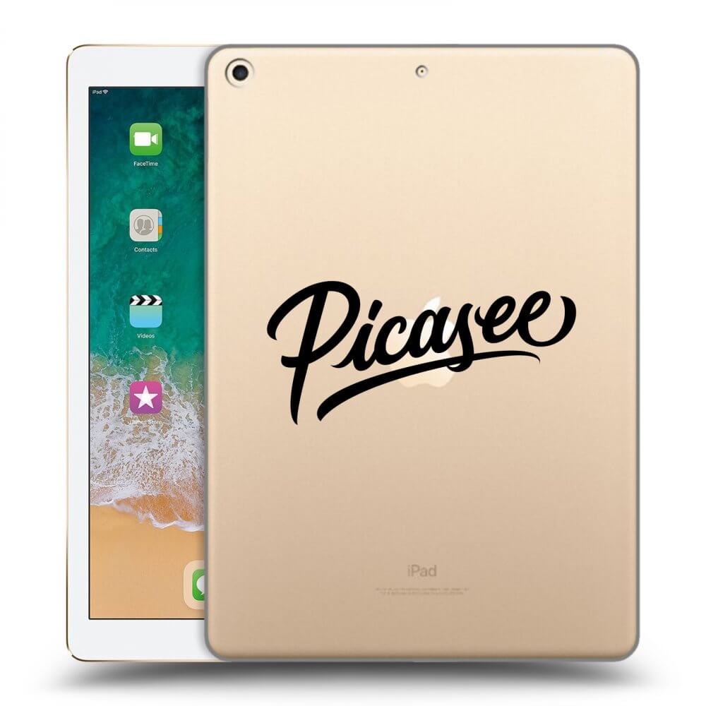 Picasee husă transparentă din silicon pentru Apple iPad 9.7" 2017 (5. gen) - Picasee - old logo - black