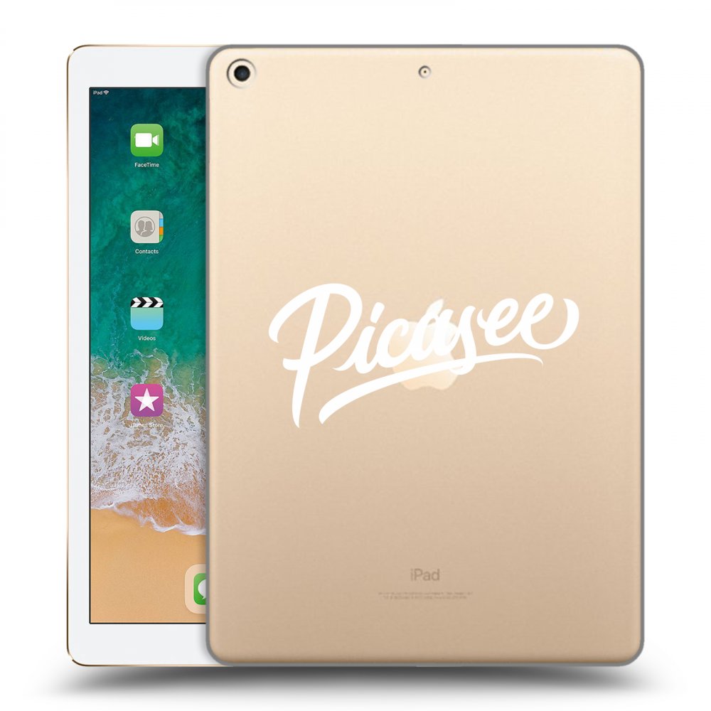 Picasee husă transparentă din silicon pentru Apple iPad 9.7" 2017 (5. gen) - Picasee - old logo - white