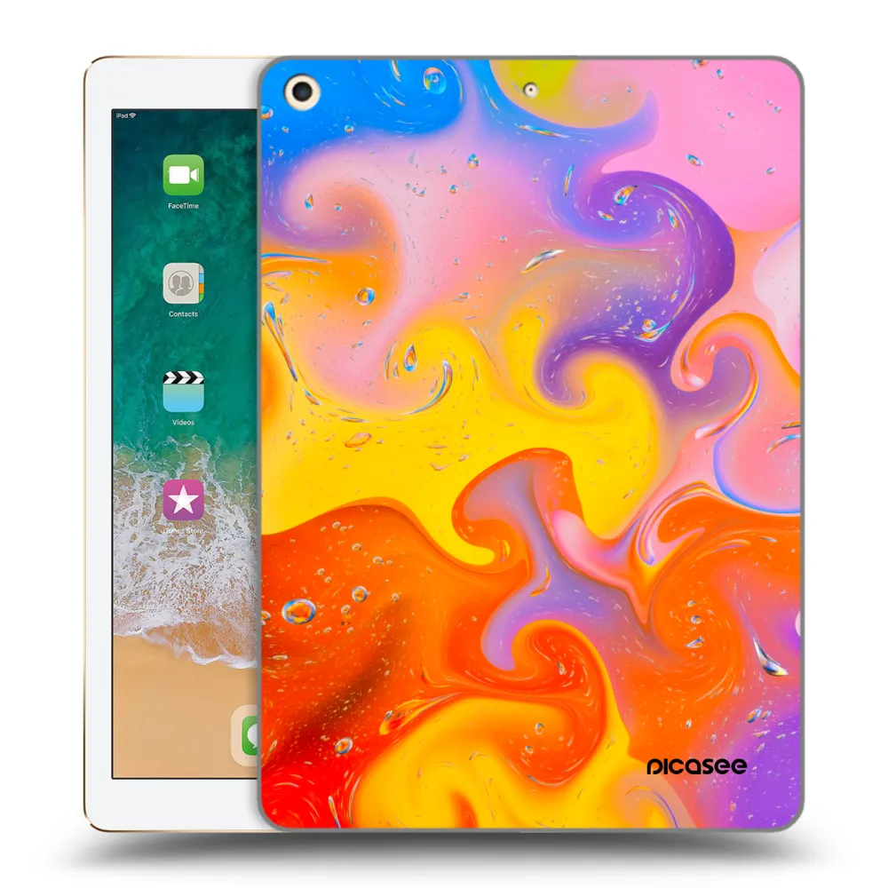 Picasee husă transparentă din silicon pentru Apple iPad 9.7" 2017 (5. gen) - Bubbles