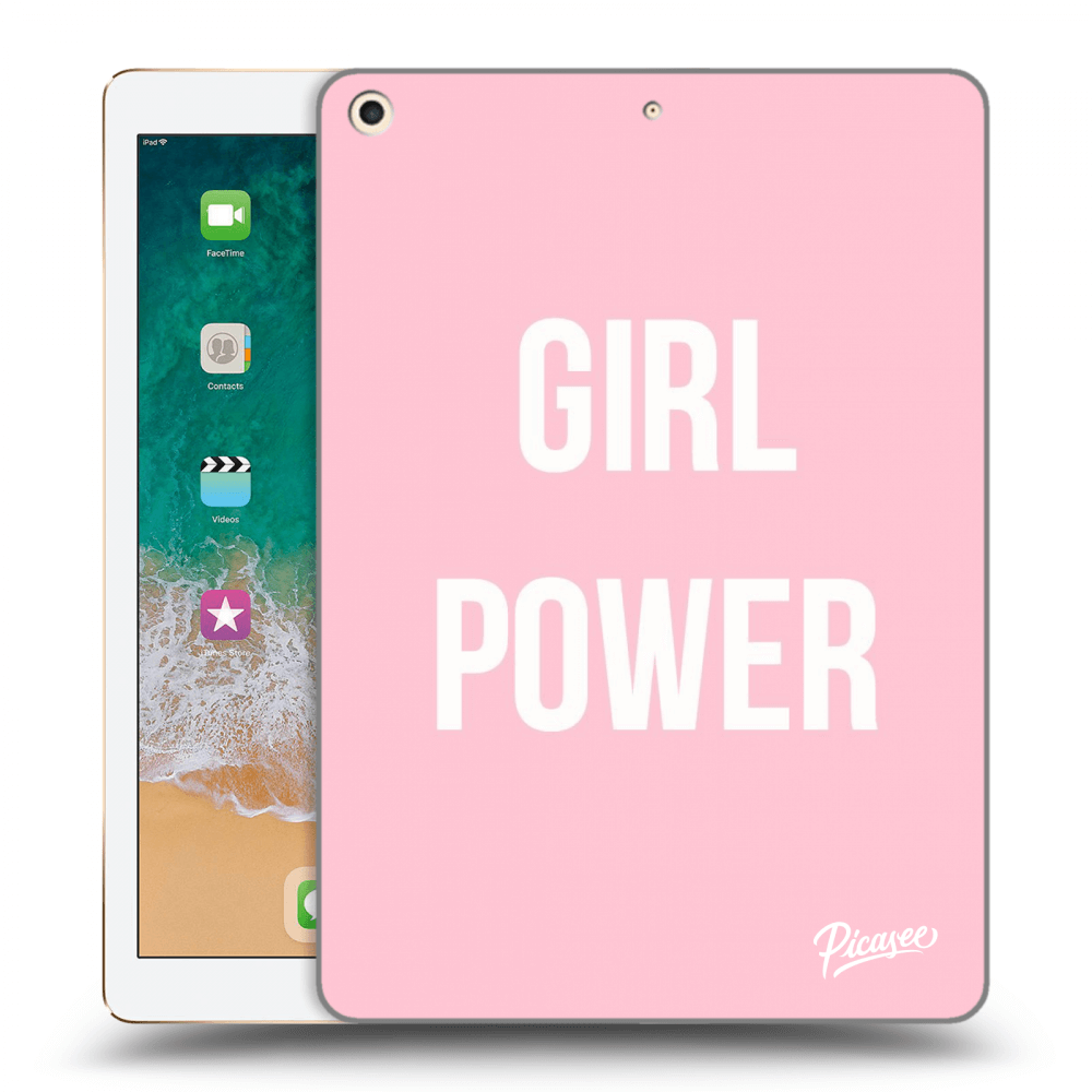 Picasee husă transparentă din silicon pentru Apple iPad 9.7" 2017 (5. gen) - Girl power