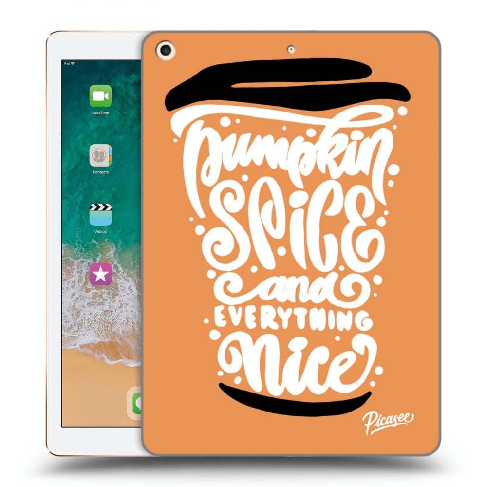Picasee husă transparentă din silicon pentru Apple iPad 9.7" 2017 (5. gen) - Pumpkin coffee