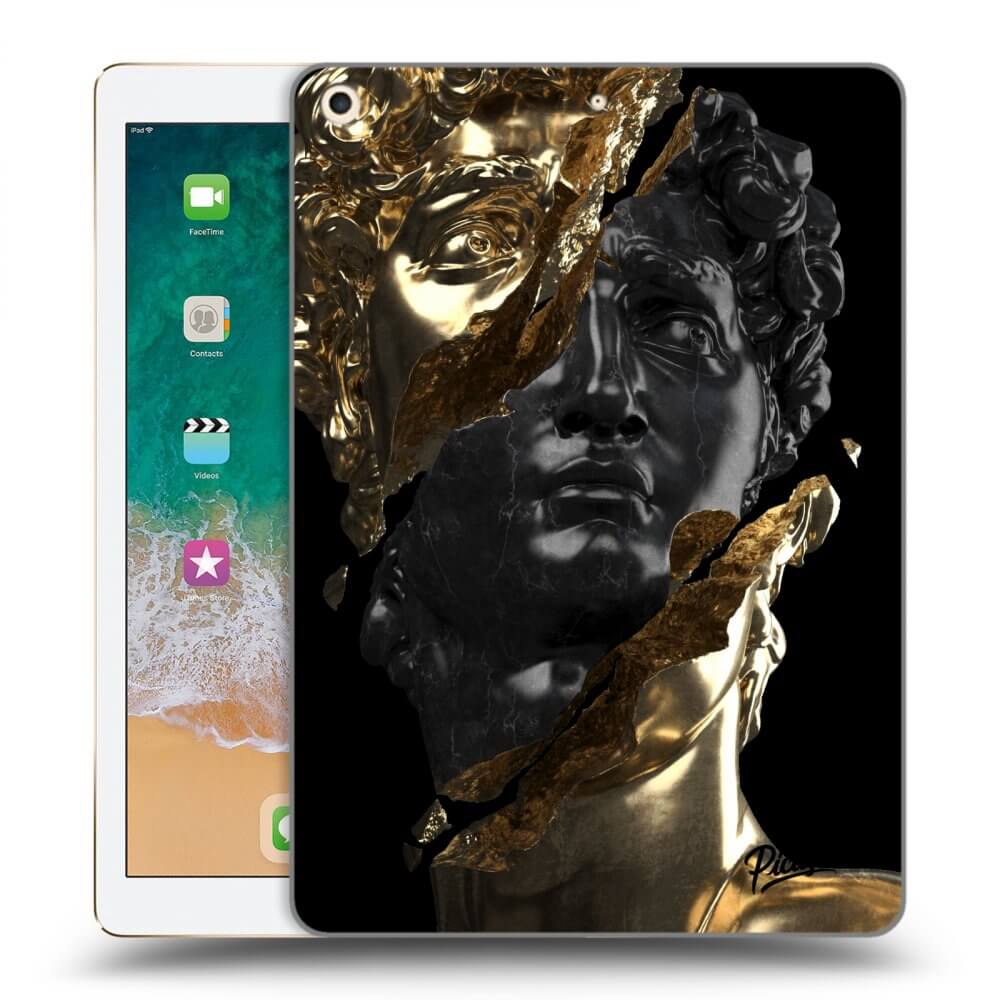 Picasee husă neagră din silicon pentru Apple iPad 9.7" 2017 (5. gen) - Gold - Black