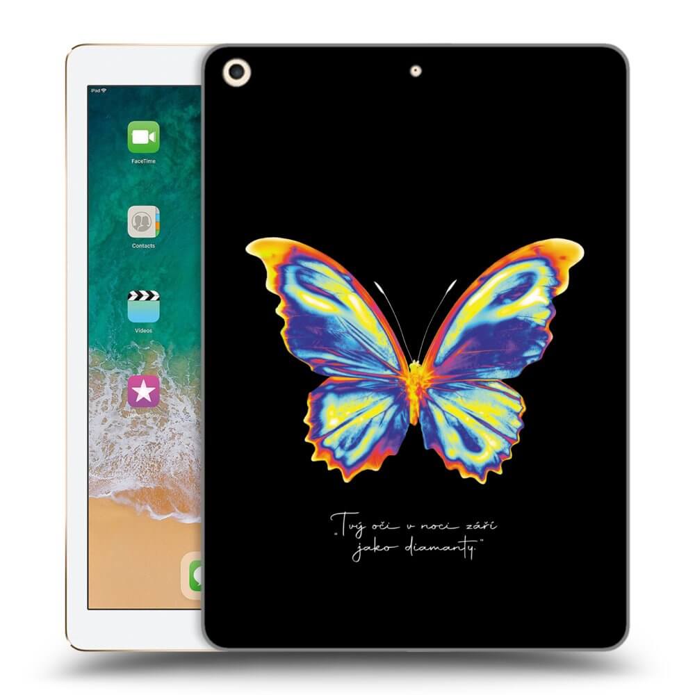 Picasee husă transparentă din silicon pentru Apple iPad 9.7" 2017 (5. gen) - Diamanty Black