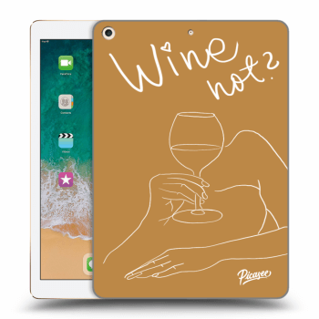 Picasee husă transparentă din silicon pentru Apple iPad 9.7" 2017 (5. gen) - Wine not