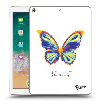 Picasee husă transparentă din silicon pentru Apple iPad 9.7" 2017 (5. gen) - Diamanty White