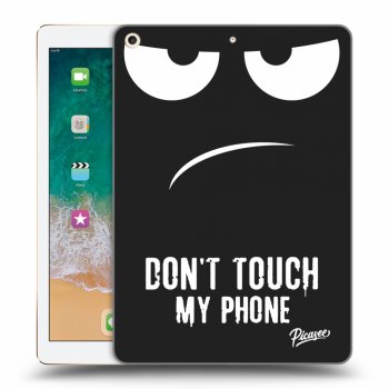 Picasee husă neagră din silicon pentru Apple iPad 9.7" 2017 (5. gen) - Don't Touch My Phone