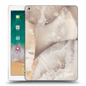 Picasee husă transparentă din silicon pentru Apple iPad 9.7" 2017 (5. gen) - Cream marble