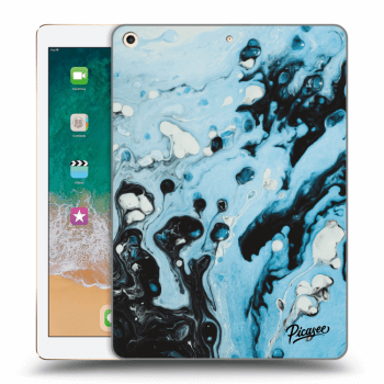 Picasee husă transparentă din silicon pentru Apple iPad 9.7" 2017 (5. gen) - Organic blue