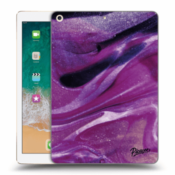 Husă pentru Apple iPad 9.7" 2017 (5. gen) - Purple glitter