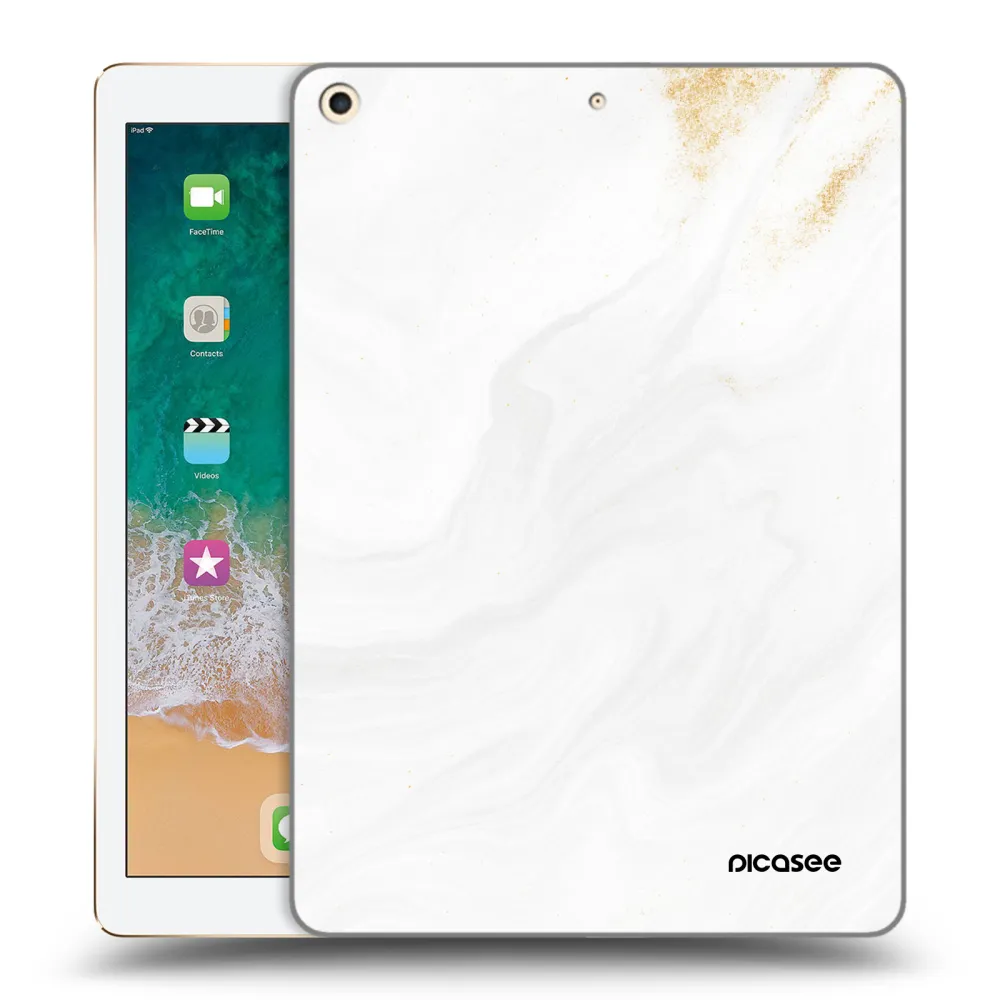 Picasee husă transparentă din silicon pentru Apple iPad 9.7" 2017 (5. gen) - White