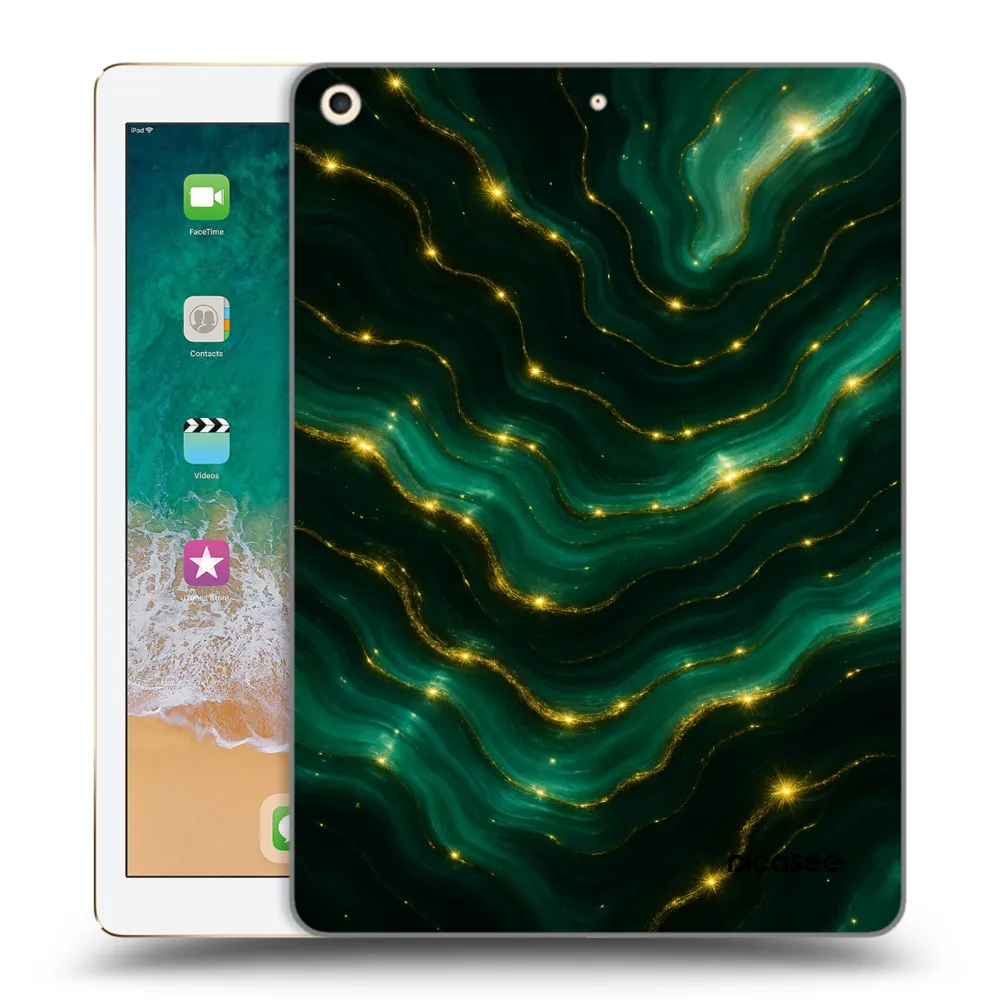 Picasee husă transparentă din silicon pentru Apple iPad 9.7" 2017 (5. gen) - Emerald