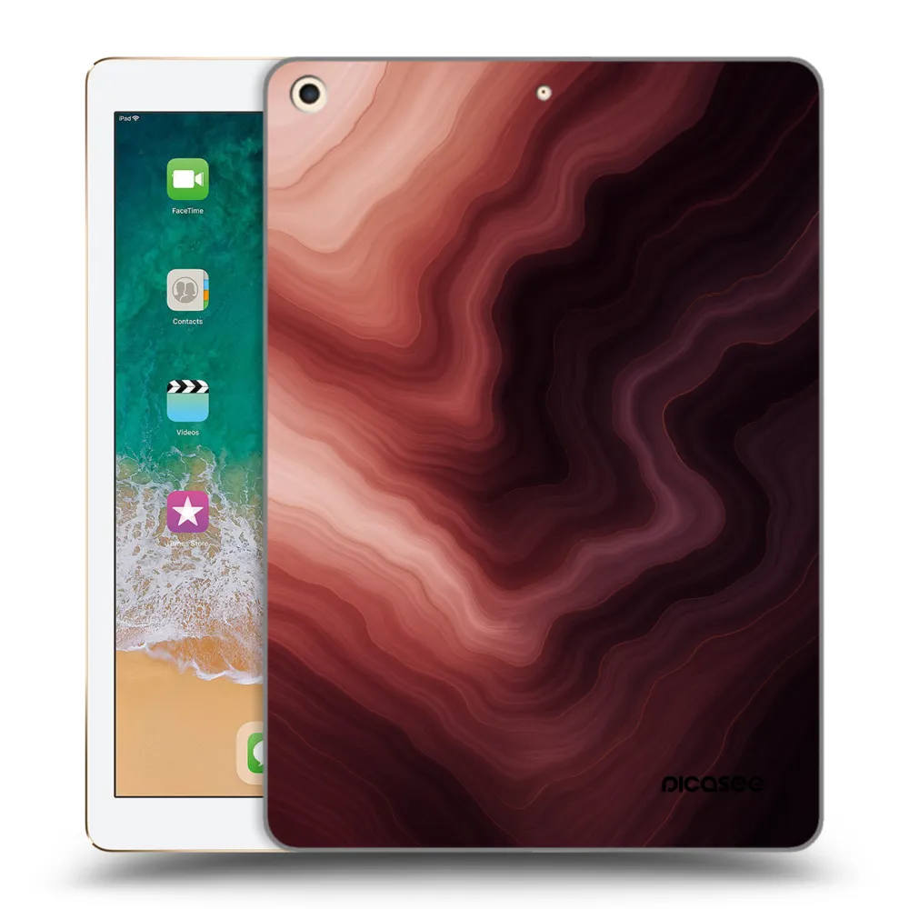 Picasee husă transparentă din silicon pentru Apple iPad 9.7" 2017 (5. gen) - Rouge