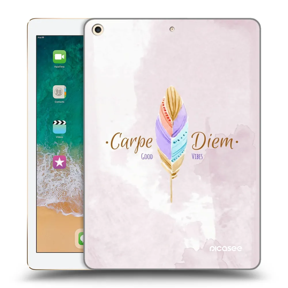 Picasee husă transparentă din silicon pentru Apple iPad 9.7" 2017 (5. gen) - Carpe Diem