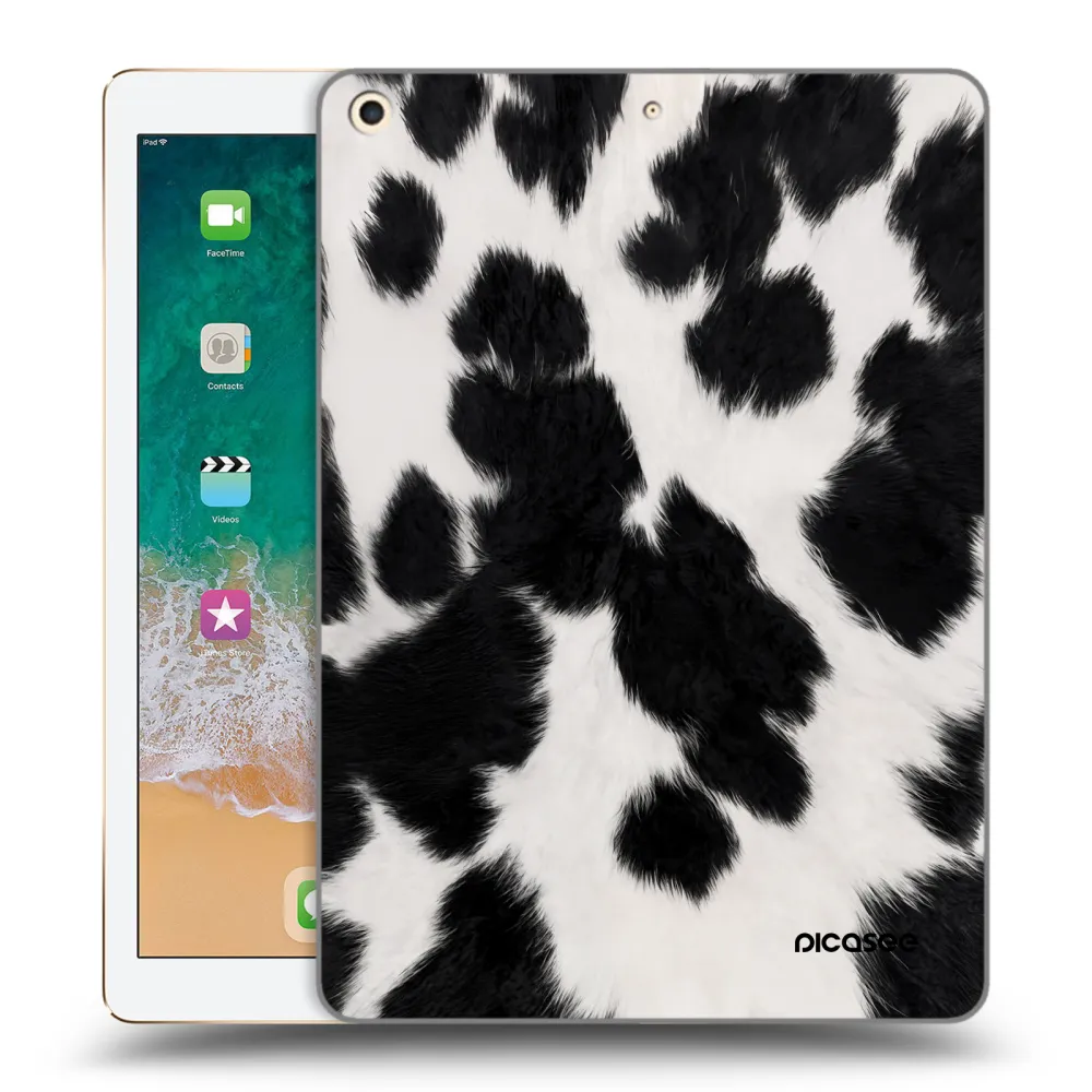 Picasee husă transparentă din silicon pentru Apple iPad 9.7" 2017 (5. gen) - Black Moo