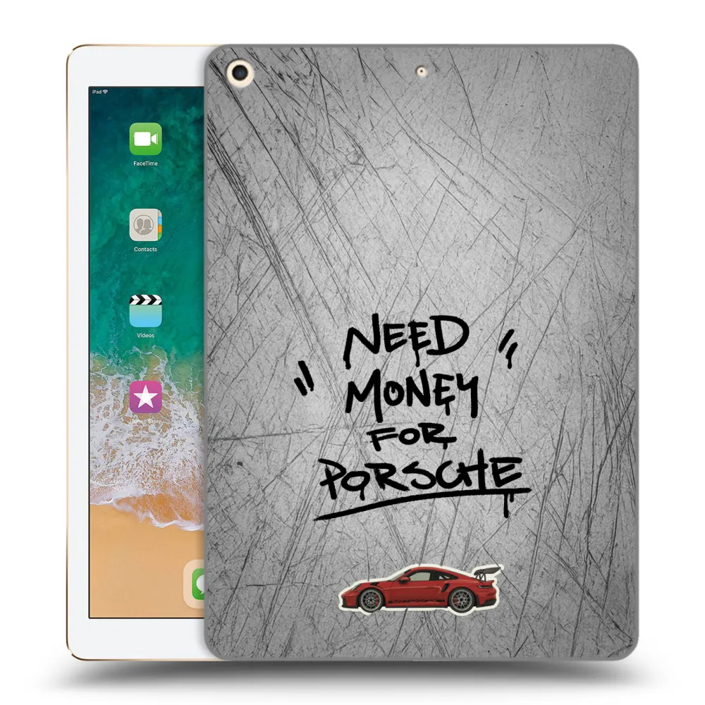Picasee husă transparentă din silicon pentru Apple iPad 9.7" 2017 (5. gen) - Grey Drift