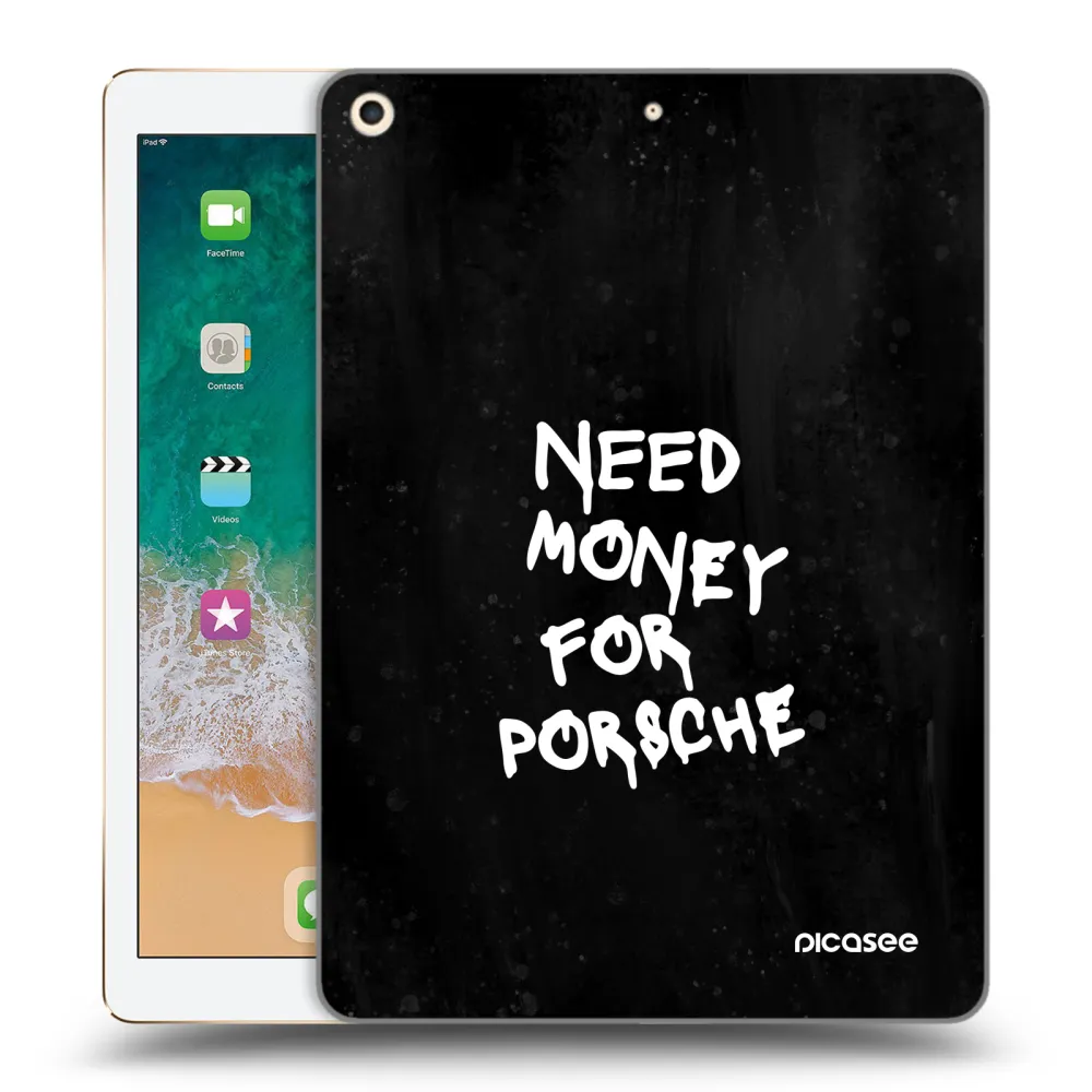 Picasee husă transparentă din silicon pentru Apple iPad 9.7" 2017 (5. gen) - Black Dollar