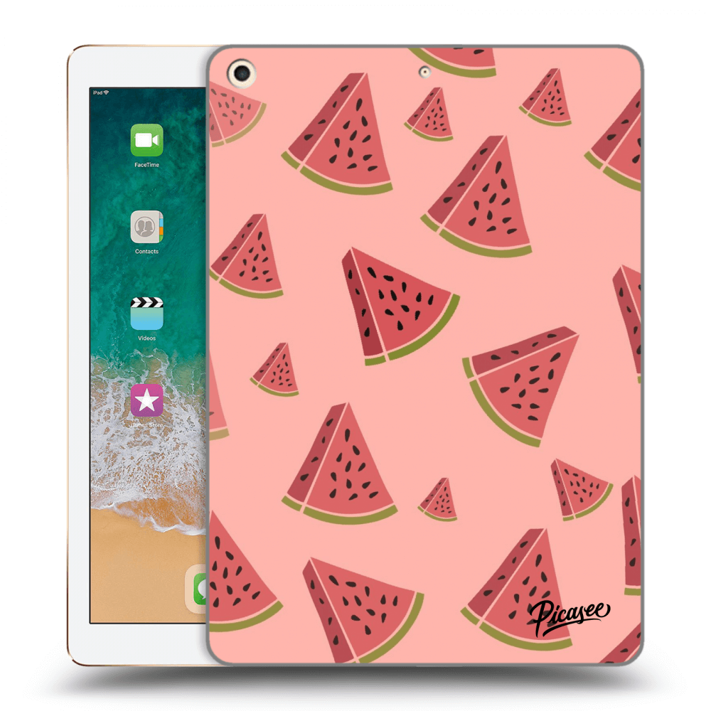 Picasee husă neagră din silicon pentru Apple iPad 9.7" 2017 (5. gen) - Watermelon