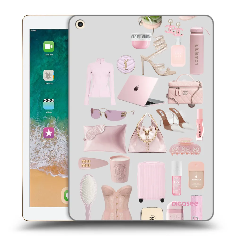 Picasee husă transparentă din silicon pentru Apple iPad 9.7" 2017 (5. gen) - Glam Babe
