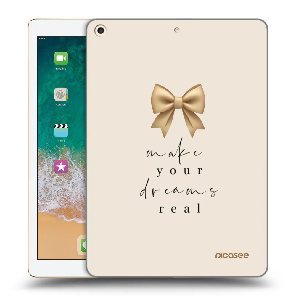 Picasee husă transparentă din silicon pentru Apple iPad 9.7" 2017 (5. gen) - Golden Dream