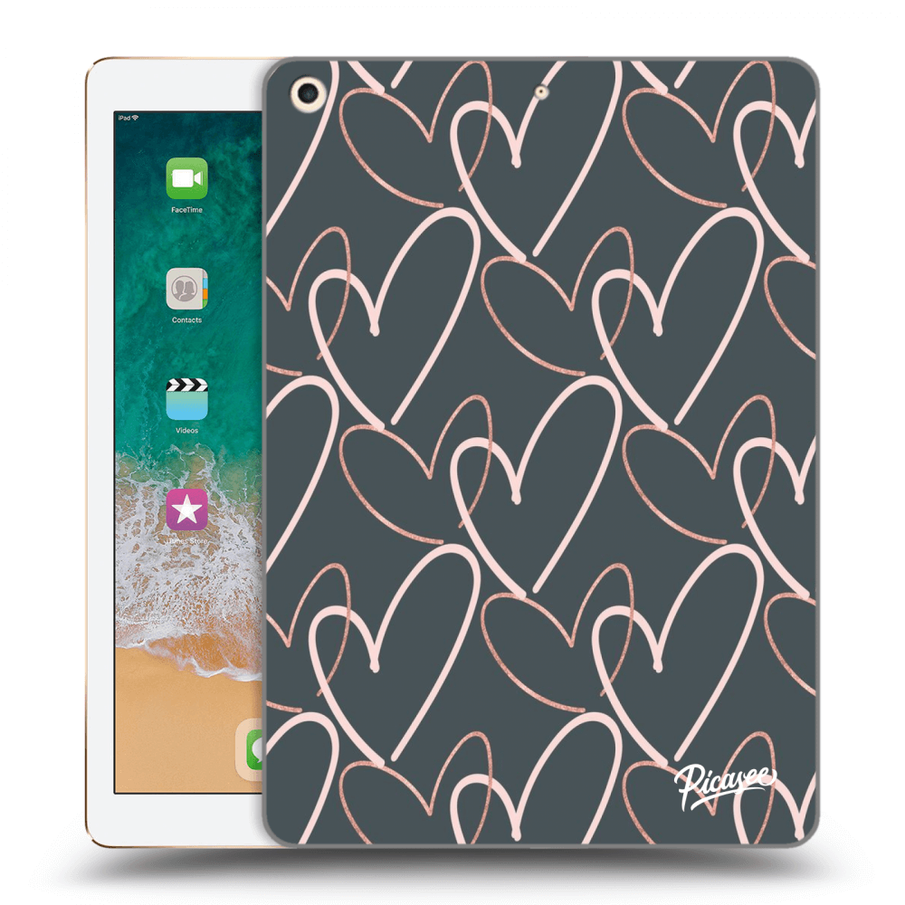 Picasee husă transparentă din silicon pentru Apple iPad 9.7" 2017 (5. gen) - Lots of love