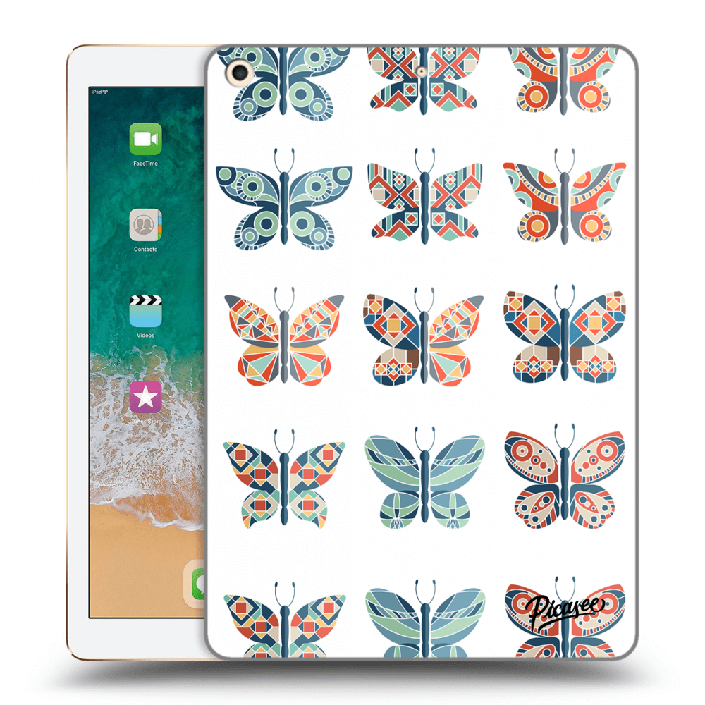 Picasee husă transparentă din silicon pentru Apple iPad 9.7" 2017 (5. gen) - Butterflies