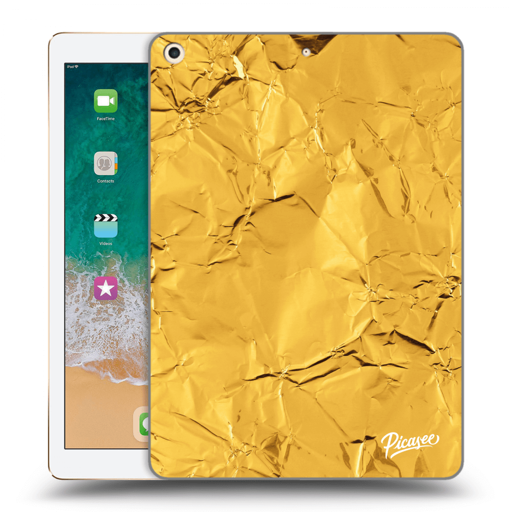 Picasee husă transparentă din silicon pentru Apple iPad 9.7" 2017 (5. gen) - Gold