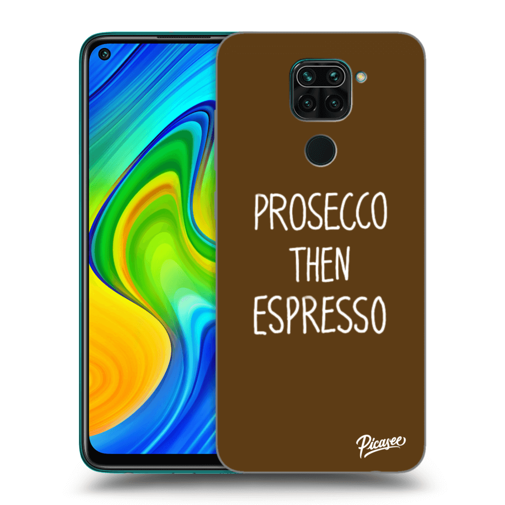 Picasee husă neagră din silicon pentru Xiaomi Redmi Note 9 - Prosecco then espresso