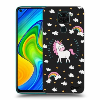 Picasee husă neagră din silicon pentru Xiaomi Redmi Note 9 - Unicorn star heaven
