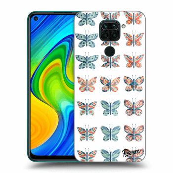 Picasee husă transparentă din silicon pentru Xiaomi Redmi Note 9 - Butterflies