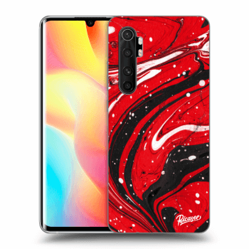 Picasee husă transparentă din silicon pentru Xiaomi Mi Note 10 Lite - Red black
