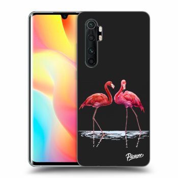 Picasee husă neagră din silicon pentru Xiaomi Mi Note 10 Lite - Flamingos couple