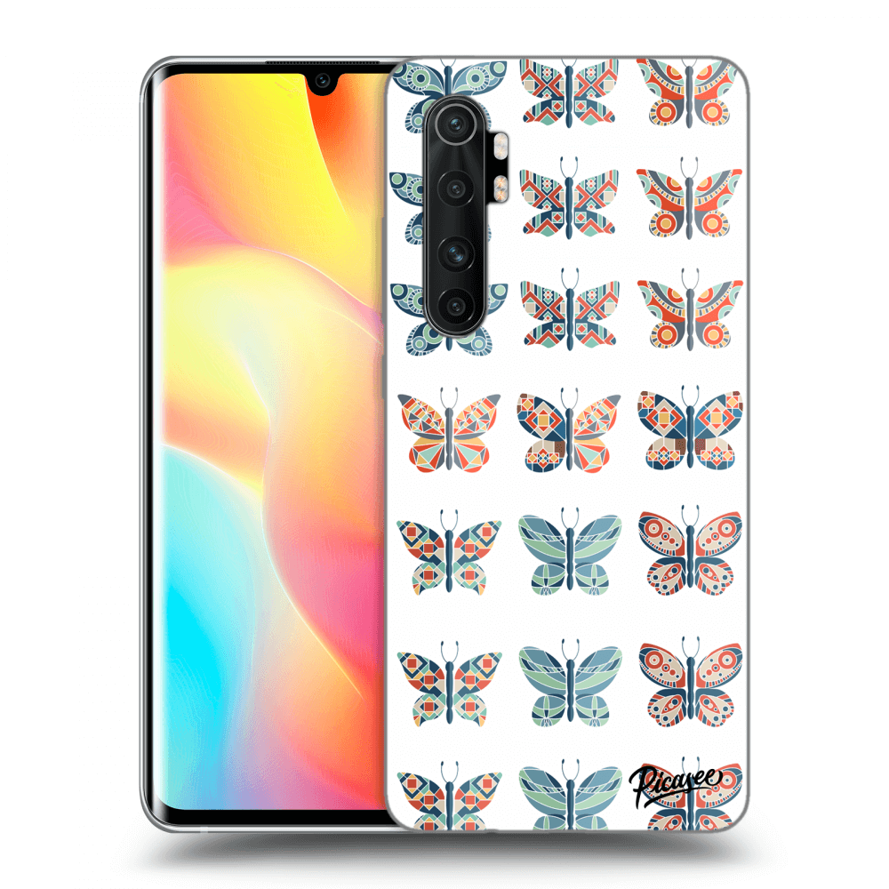 Picasee husă transparentă din silicon pentru Xiaomi Mi Note 10 Lite - Butterflies