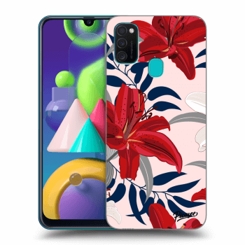 Husă pentru Samsung Galaxy M21 M215F - Red Lily