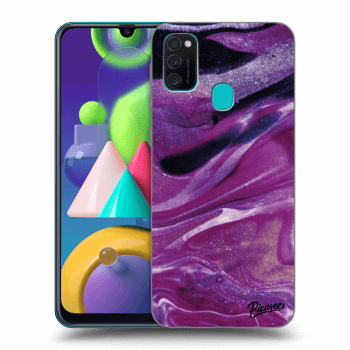 Husă pentru Samsung Galaxy M21 M215F - Purple glitter