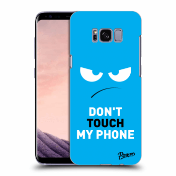Picasee husă neagră din silicon pentru Samsung Galaxy S8 G950F - Angry Eyes - Blue