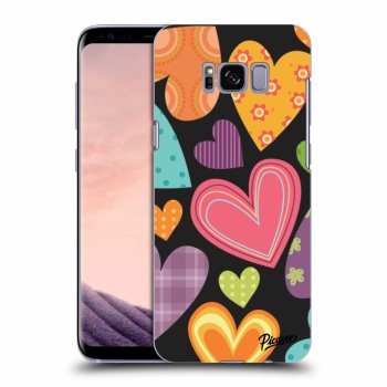 Picasee husă neagră din silicon pentru Samsung Galaxy S8 G950F - Colored heart